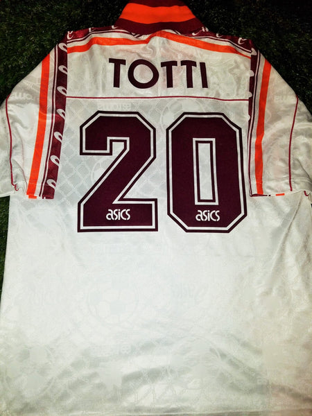 Totti As Roma Asics 1995 1996 White Jersey Maglia Shirt L foreversoccerjerseys