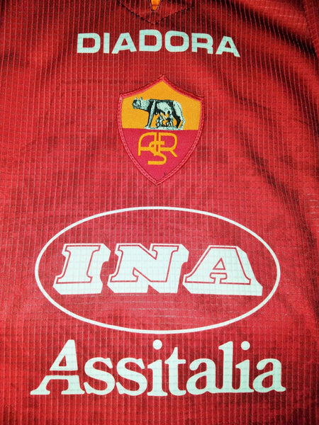Totti As Roma Diadora 1997 1998 Long Sleeve Jersey Maglia Shirt M foreversoccerjerseys