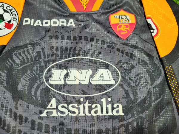 Totti As Roma Diadora 1997 1998 Third Soccer Jersey Maglia Shirt M Diadora