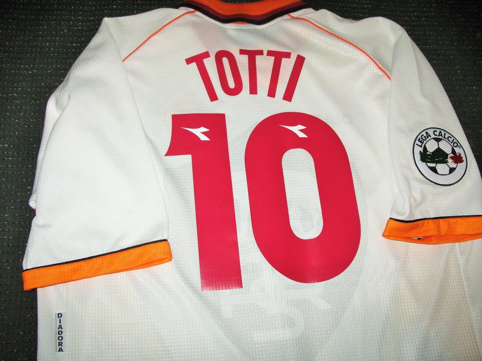 Totti As Roma Diadora 1997 1998 White Jersey Maglia Shirt XL - foreversoccerjerseys