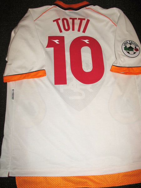 Totti As Roma Diadora 1997 1998 White Jersey Maglia Shirt XL - foreversoccerjerseys