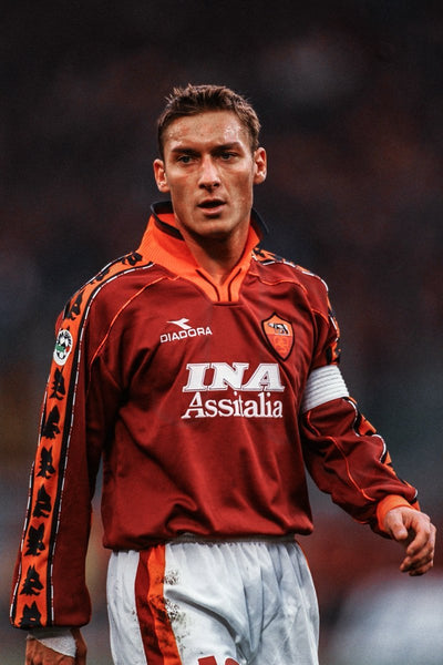 Totti As Roma Diadora 1998 1999 Long Sleeve Jersey Maglia Shirt L foreversoccerjerseys