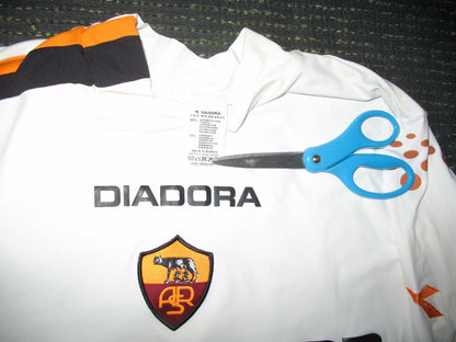 Totti As Roma Diadora 2004 2005 White Jersey Shirt Maglia XL - foreversoccerjerseys