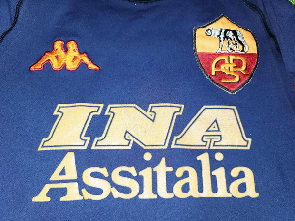 Totti As Roma Kappa 2000 2001 Jersey Maglia Shirt L foreversoccerjerseys