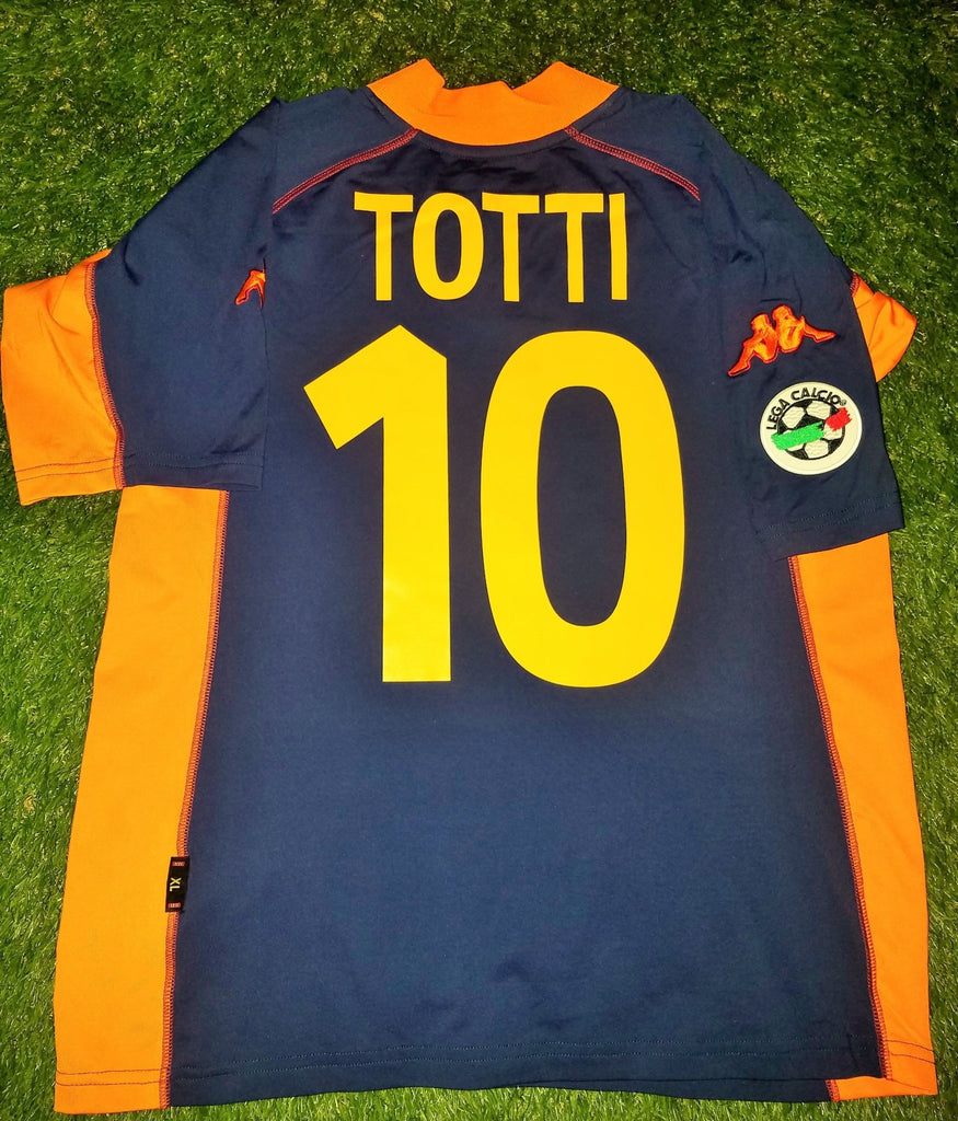 Totti Roma 2001 2002 Navy Blue Shirt Maglia XL – foreversoccerjerseys