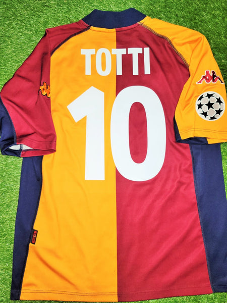 Totti As Roma Kappa 2001 2002 Third European UEFA Soccer Jersey Shirt L kappa