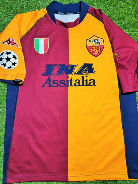 Totti As Roma Kappa 2001 2002 Third European UEFA Soccer Jersey Shirt L kappa