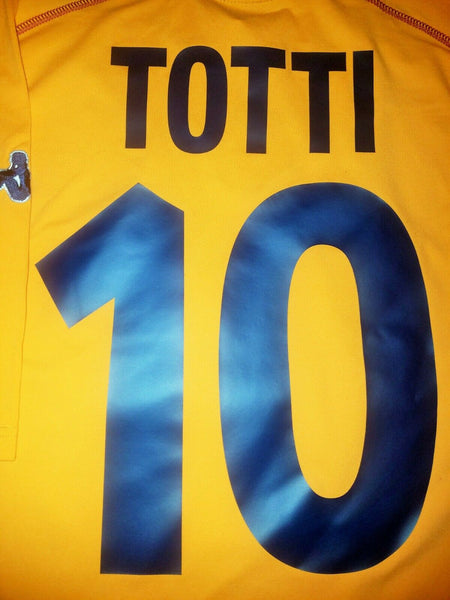 Totti As Roma Kappa Orange 3rd Jersey 2001 2002 Shirt Maglia XL - foreversoccerjerseys