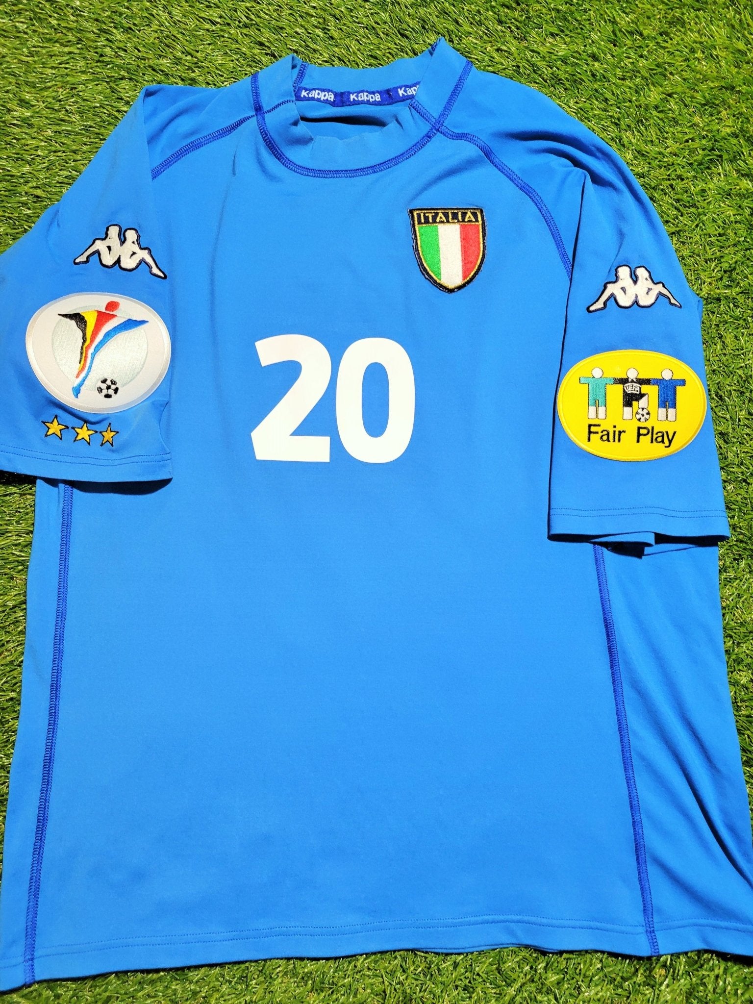 Totti Italy Kappa 2000 EURO CUP Home Soccer Jersey Shirt L kappa