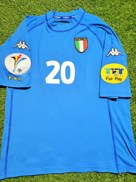 Totti Italy Kappa 2000 EURO CUP Home Soccer Jersey Shirt L kappa