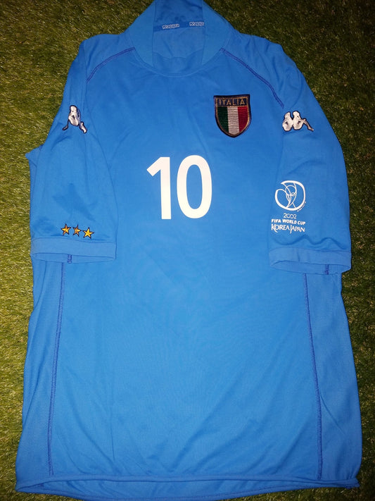 Totti Italy Kappa 2002 World Cup Home Jersey Shirt L foreversoccerjerseys