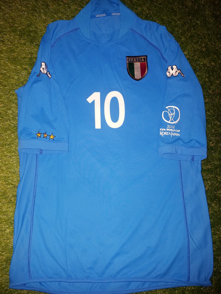 Totti Italy Kappa 2002 World Cup Home Jersey Shirt L foreversoccerjerseys