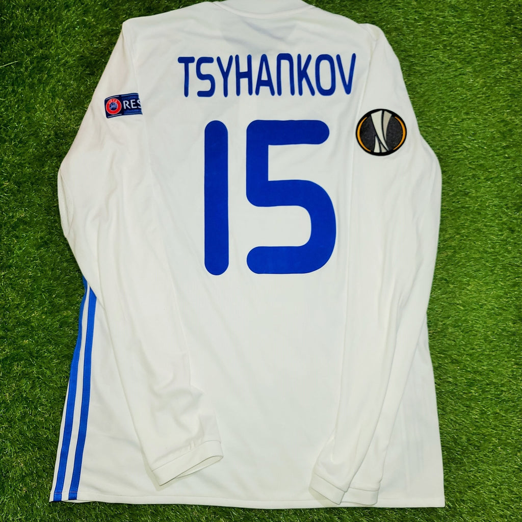 Tsyhankov Dynamo Kiev Kyiv 2017 2018 UEFA Europa League MATCH ISSUE Jersey Shirt M SKU# AH6884 foreversoccerjerseys