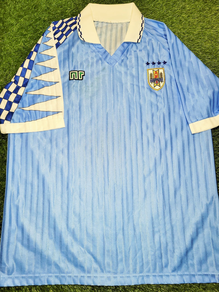Verzoenen Meander capsule Uruguay Enerre 1992 Home Jersey Shirt Camiseta XL – foreversoccerjerseys