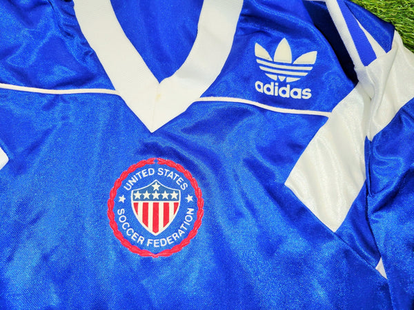 USA US Adidas 1990 WORLD CUP Soccer Away Jersey Shirt Maglia Trikot L Adidas