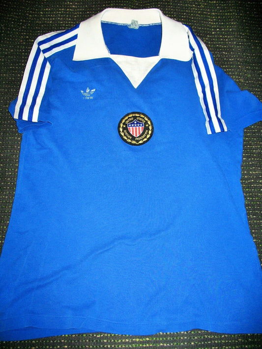 USA US Adidas MATCH WORN 1982 Soccer Jersey Shirt Maglia Trikot M - foreversoccerjerseys