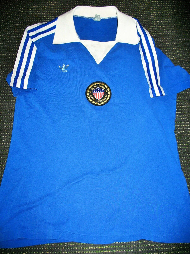 USA US Adidas MATCH WORN 1982 Soccer Jersey Shirt Maglia Trikot M foreversoccerjerseys