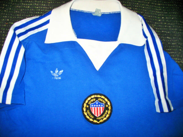 USA US Adidas MATCH WORN 1982 Soccer Jersey Shirt Maglia Trikot M - foreversoccerjerseys