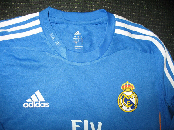 Varane Real Madrid MATCH WORN Blue 2013 2014 Jersey Camiseta Shirt Maillot L - foreversoccerjerseys