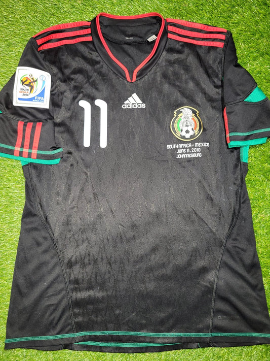 Vela Mexico 2010 WORLD CUP Away Black Jersey Shirt Camiseta M SKU# P41397 Adidas