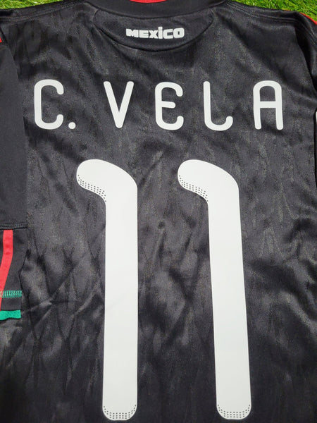 Vela Mexico 2010 WORLD CUP Away Black Jersey Shirt Camiseta M SKU# P41397 Adidas