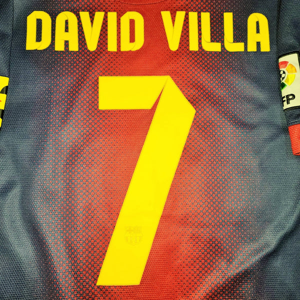 Villa Barcelona 2012 2013 Nike Home Jersey Shirt Camiseta L SKU# 478323-410 foreversoccerjerseys