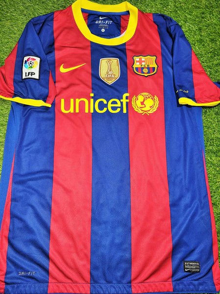 Villa Barcelona Home Nike 2010 2011 Soccer Jersey Shirt L SKU# 382354-486 Nike