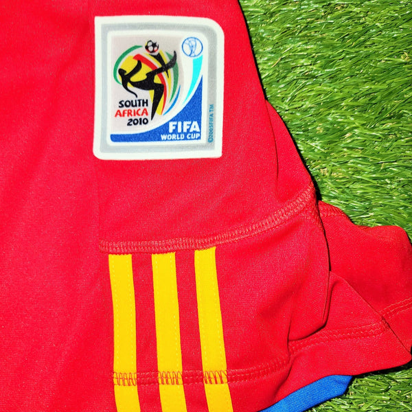 Villa Spain 2010 WORLD CUP SEMI FINAL Jersey Espana Camiseta Trikot Shirt L SKU# P47902 foreversoccerjerseys
