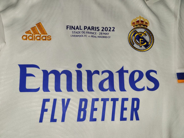 Vinicius Jr Real Madrid 2021 2022 UEFA FINAL Home Jersey Camiseta Shirt BNWT M SKU# GQ1359 Adidas