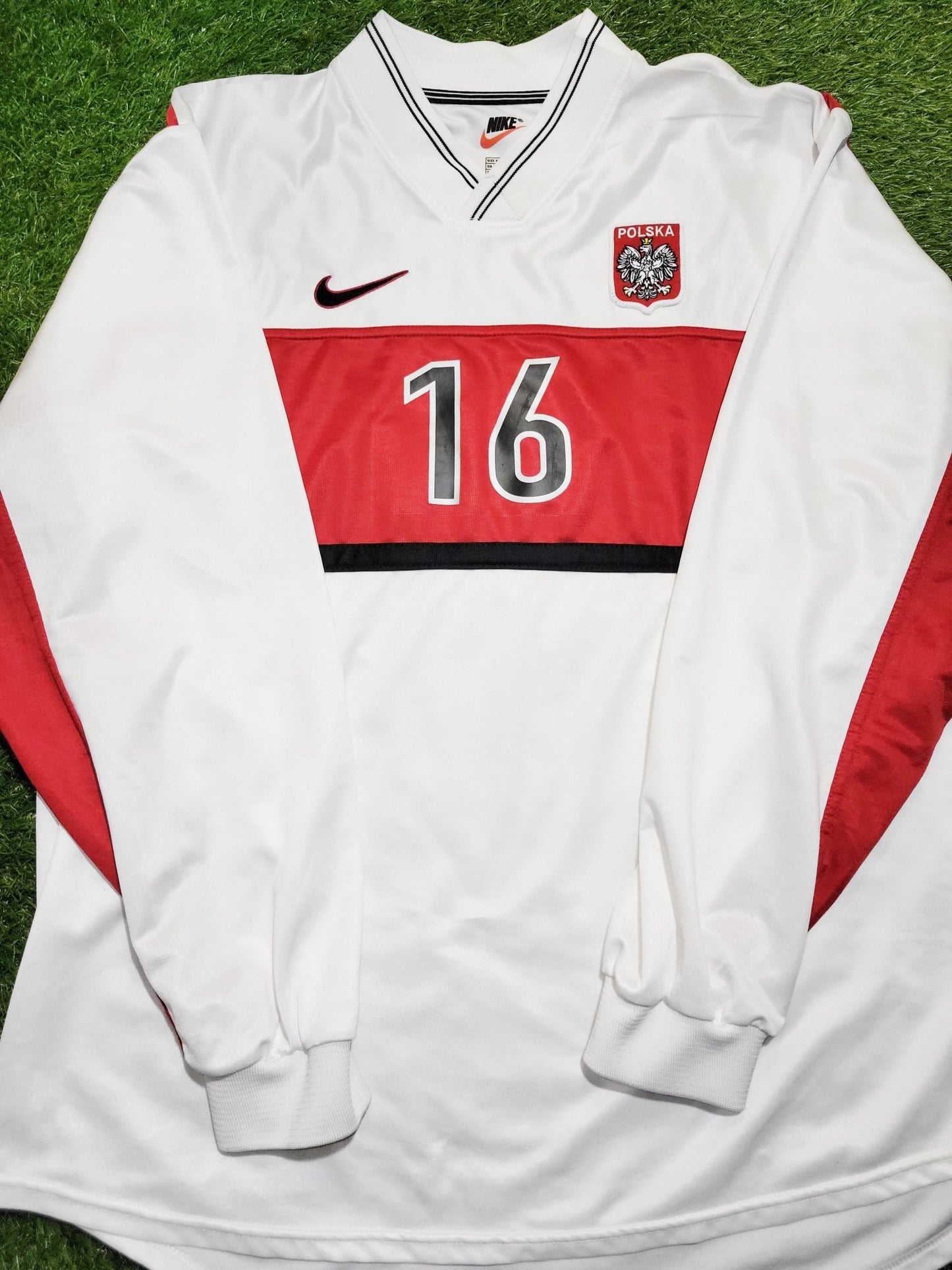 Waskiewicz Poland Nike 1998 MATCH WORN FRIENDLY Jersey Shirt Polen Trikot Polska XL foreversoccerjerseys