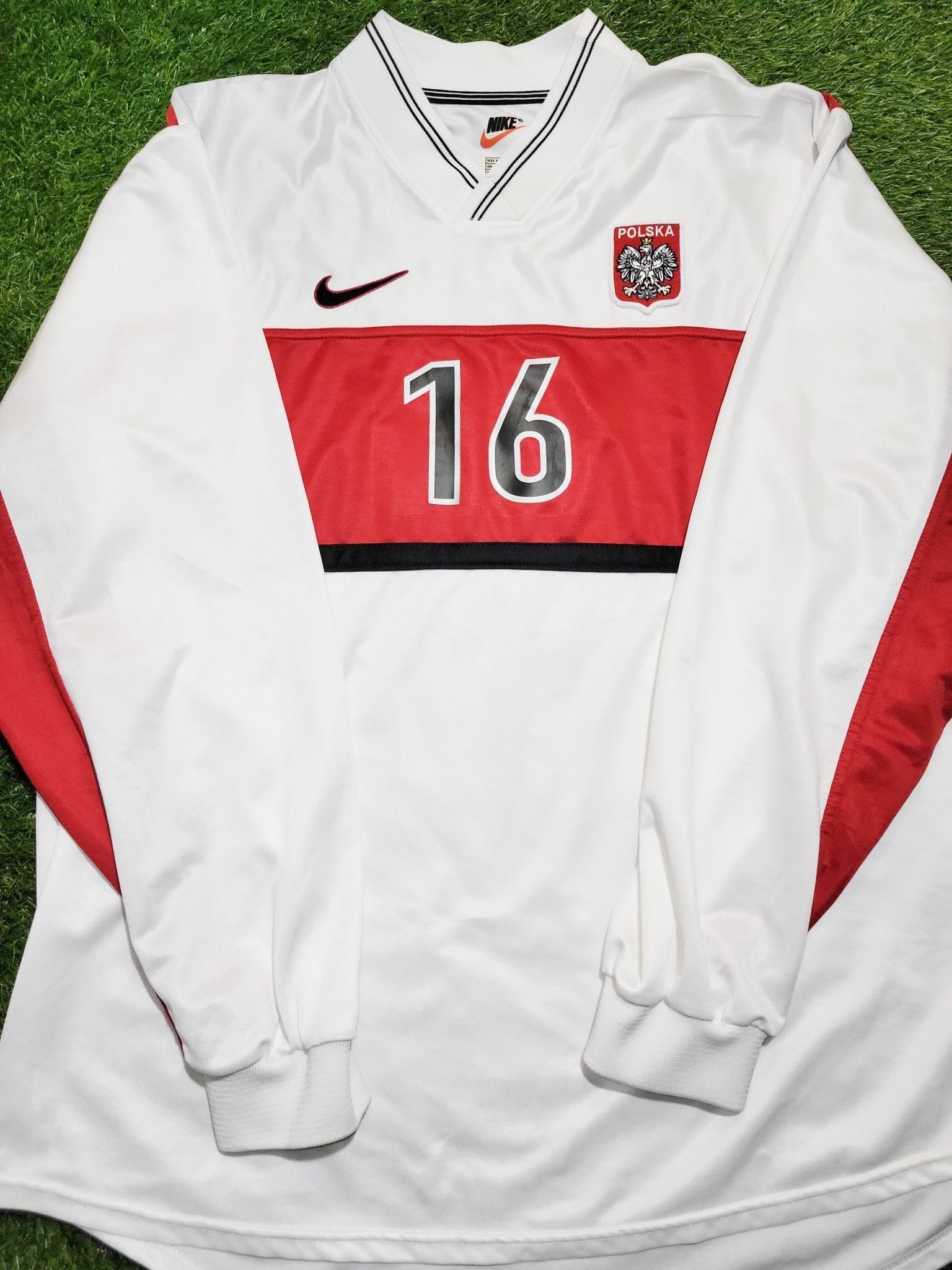 Waskiewicz Poland Nike 1998 MATCH WORN FRIENDLY Jersey Shirt Polen Trikot Polska XL foreversoccerjerseys