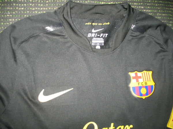 Xavi Barcelona Match Issued Black Long Sleeve Jersey 2011 2012 Shirt Camiseta M - foreversoccerjerseys