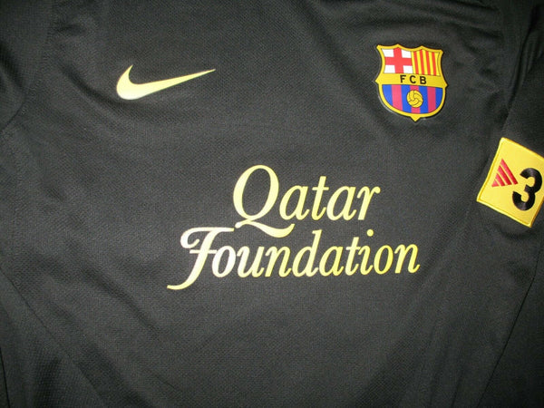 Xavi Barcelona Match Issued Black Long Sleeve Jersey 2011 2012 Shirt Camiseta M - foreversoccerjerseys