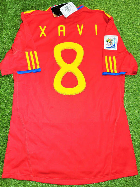 Xavi Spain 2010 WORLD CUP SEMI FINAL Jersey Espana Camiseta Shirt BNWT M SKU# P47902 foreversoccerjerseys