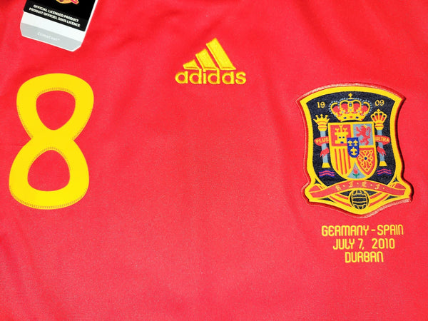 Xavi Spain 2010 WORLD CUP SEMI FINAL Jersey Espana Camiseta Shirt BNWT M SKU# P47902 foreversoccerjerseys