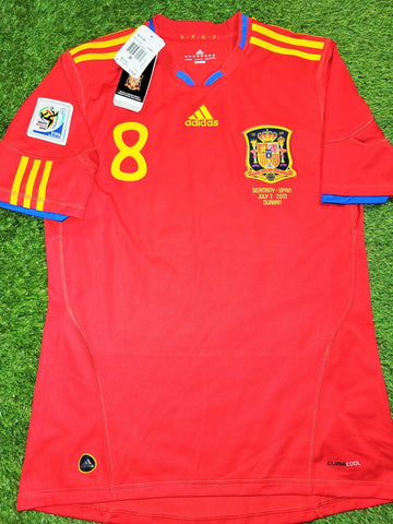 Xavi Spain 2010 WORLD CUP SEMI FINAL Jersey Espana Camiseta Shirt BNWT M SKU# P47902 foreversoccerjerseys