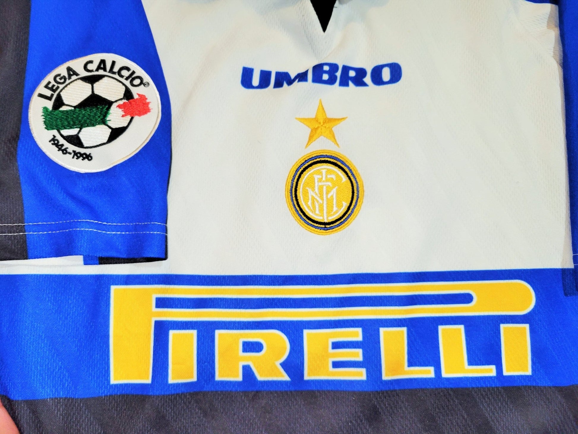 Zamorano Inter Milan Umbro 1996 1997 DEBUT White Away Jersey Shirt Maglia L foreversoccerjerseys