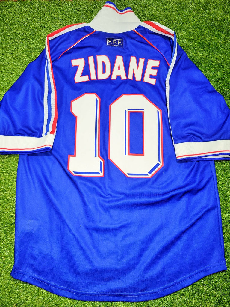 Zidane France 1998 WORLD CUP FINAL Home Soccer Jersey Shirt M SKU# 693254 AHJOO1 Adidas