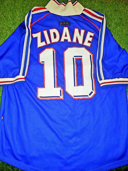 Zidane France 1998 WORLD CUP FINAL Jersey Maillot Shirt Trikot XL foreversoccerjerseys