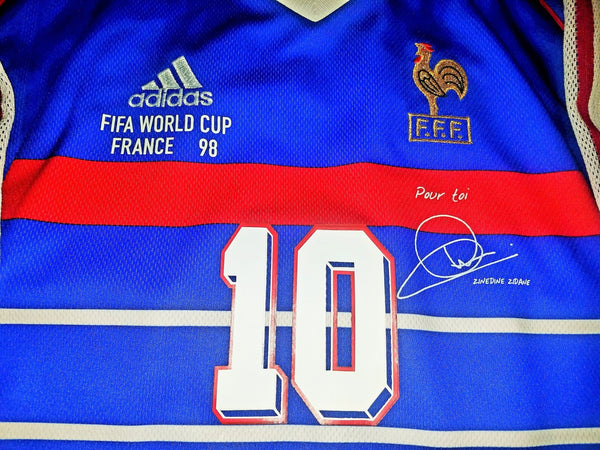 Zidane France 1998 WORLD CUP FINAL Jersey Maillot Shirt Trikot XL foreversoccerjerseys