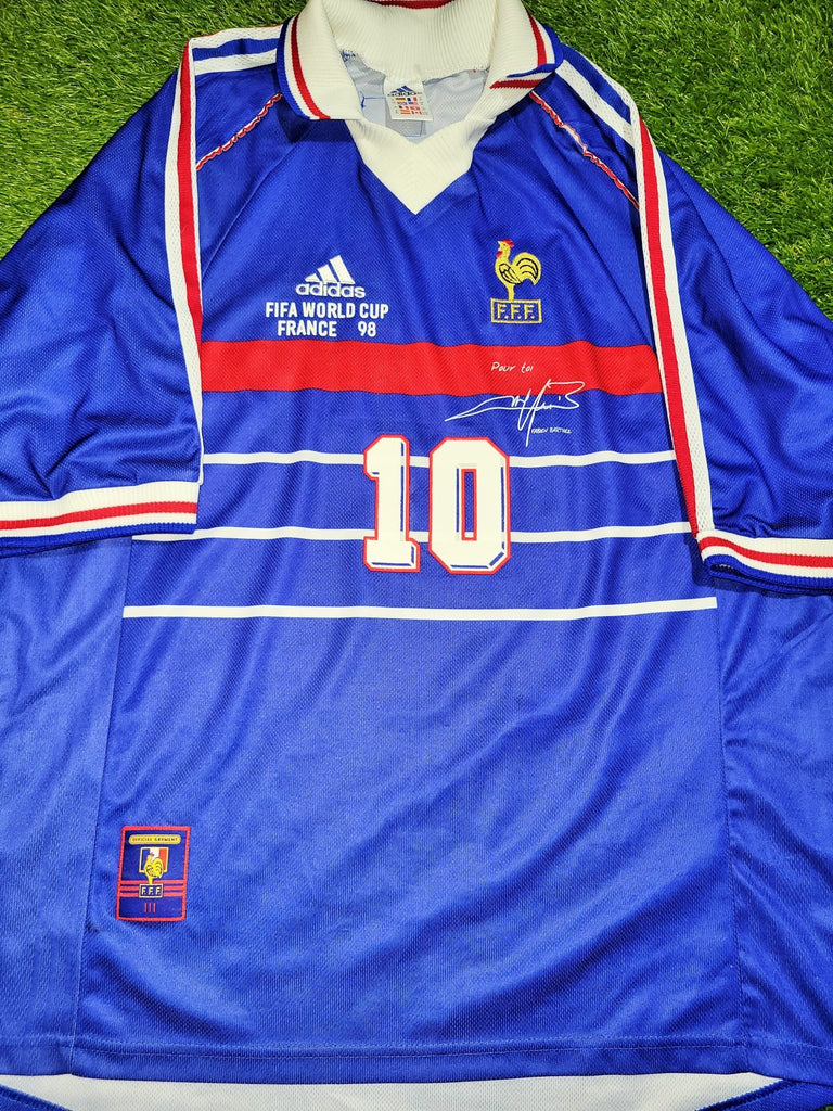 Zidane France 1998 WORLD CUP FINAL LIMITED EDITION Soccer Jersey Maill ...