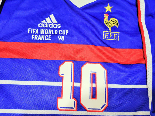 Zidane France 1998 WORLD CUP FINAL Soccer Jersey Shirt XL Adidas