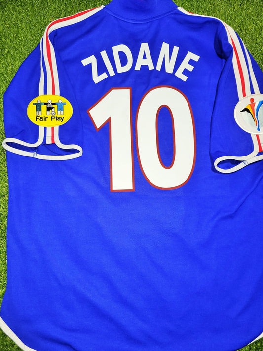 Zidane France 2000 EURO CUP Home Soccer Jersey Shirt XL SKU# 647194 Adidas