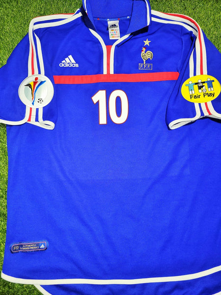 Zidane France 2000 EURO CUP Home Soccer Jersey Shirt XL SKU# 647194 Adidas