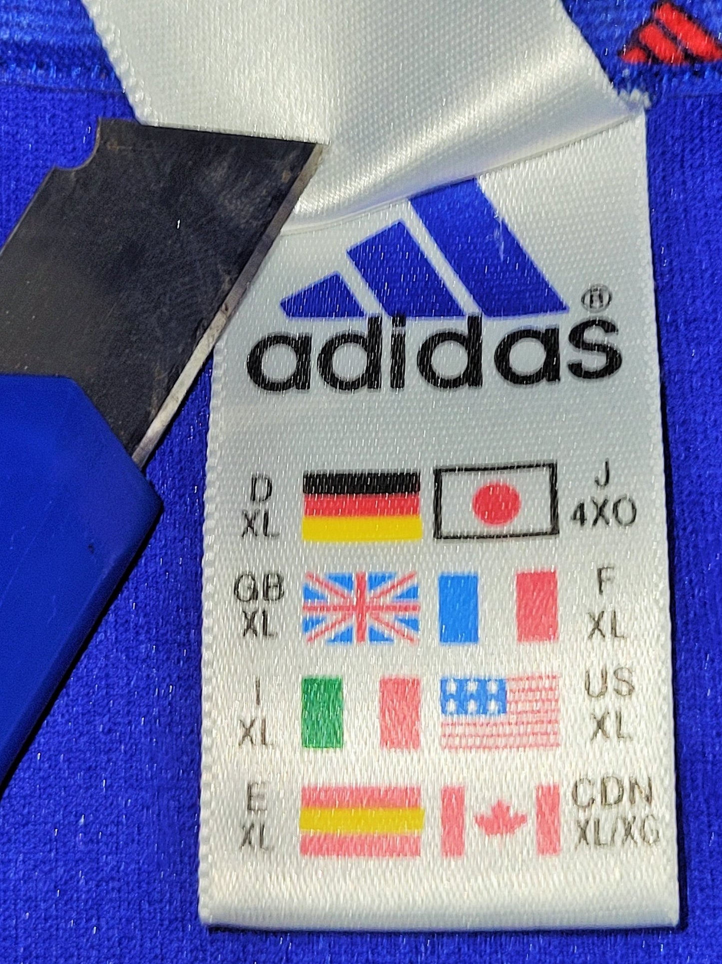 Zidane France 2000 EURO CUP Home Soccer Jersey Shirt XL SKU# 647194 Adidas