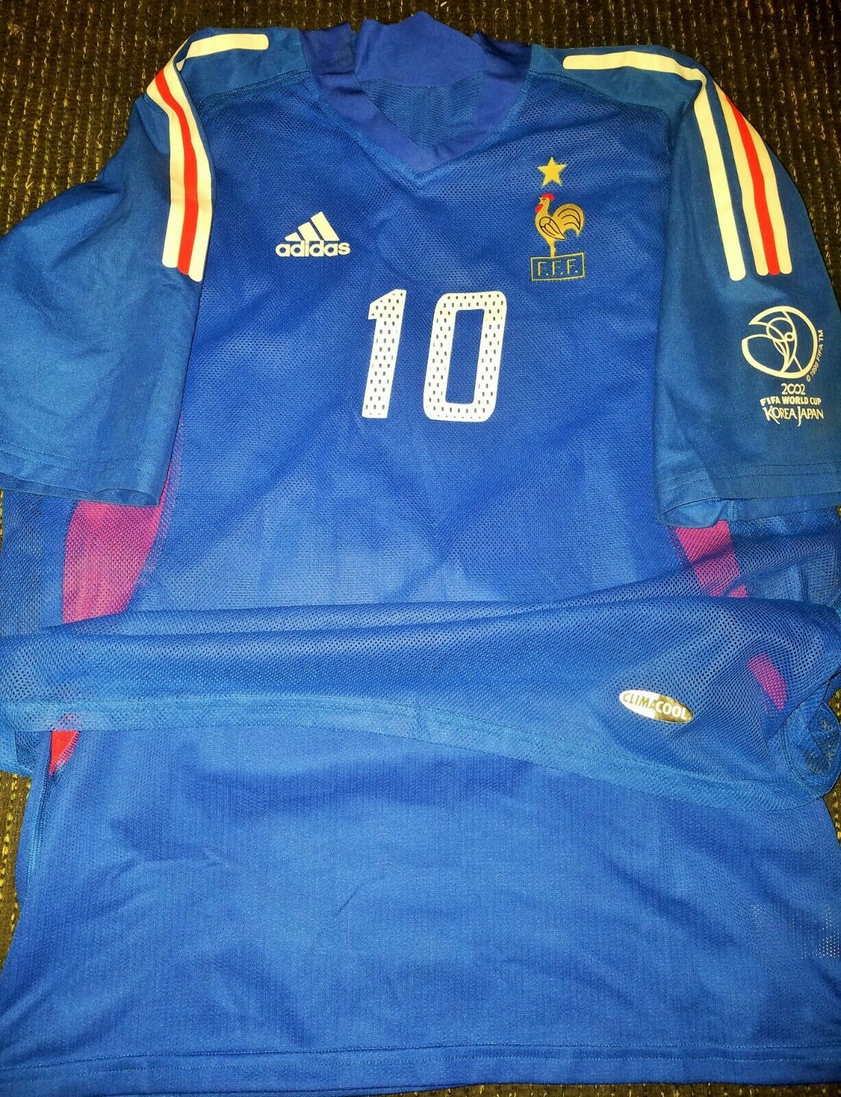 【レア】2002ワールドカップZIDANE 10 adidas フランス代表 France 2002-2004 Home football shirt jersey Adidas #10