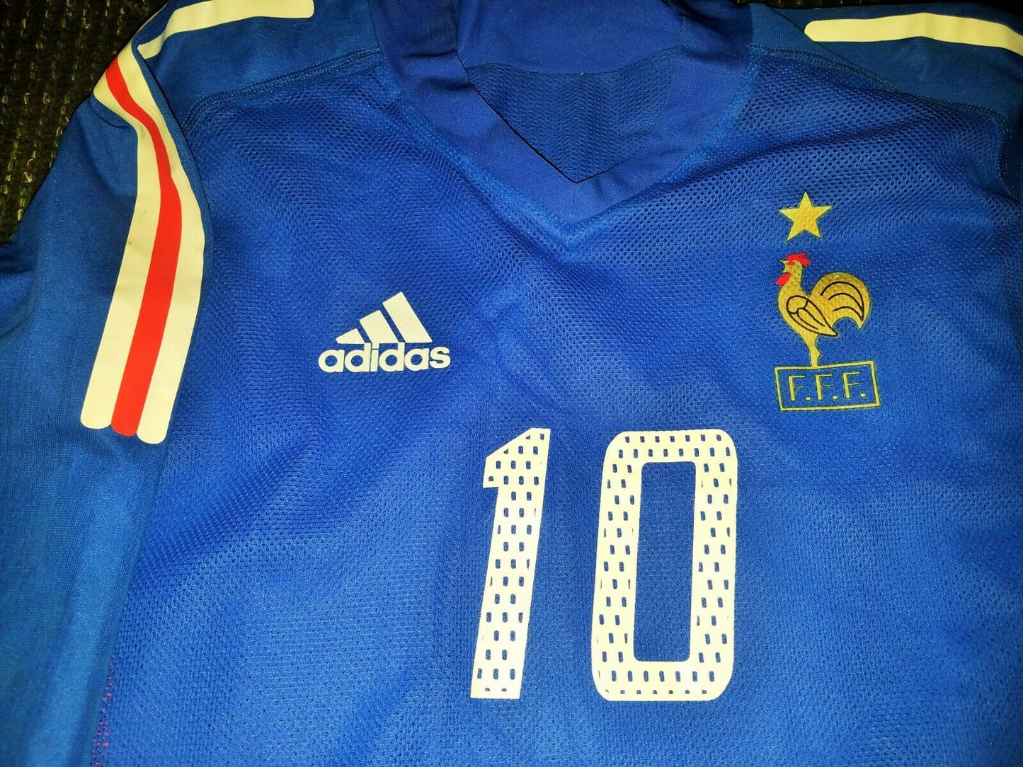 Zidane France 2002 World Cup PLAYER ISSUE Jersey Maillot Shirt Trikot L - foreversoccerjerseys
