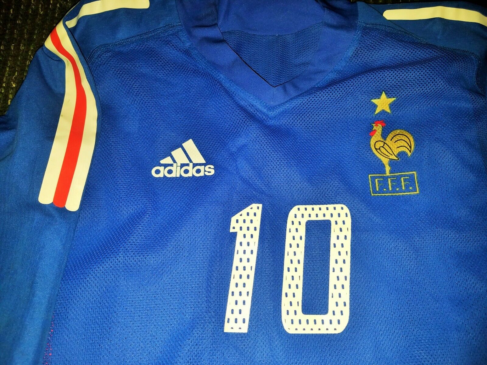 Zidane France 2002 World Cup PLAYER ISSUE Jersey Maillot Shirt Trikot L - foreversoccerjerseys