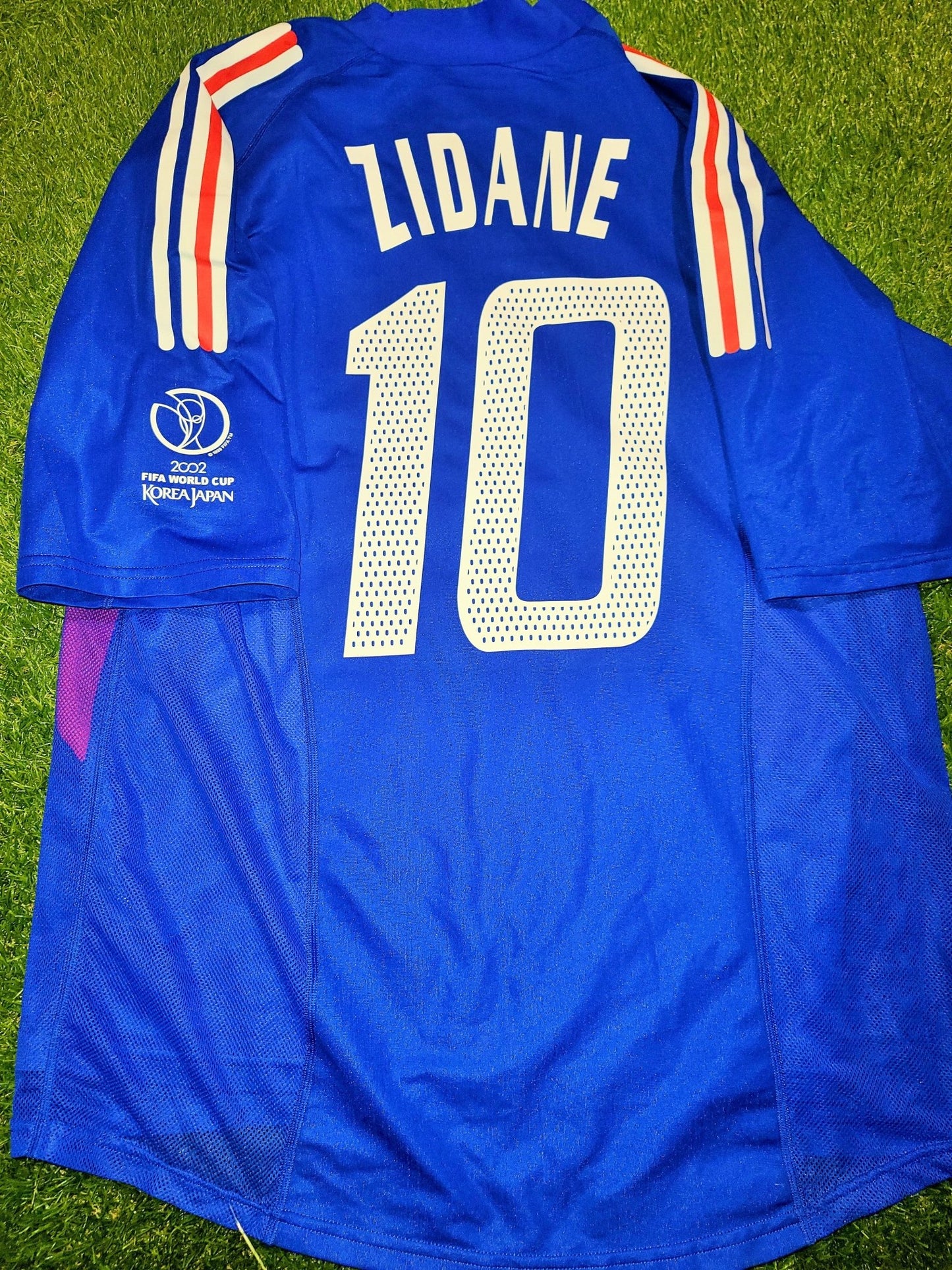 Zidane France 2002 World Cup PLAYER ISSUE Jersey Maillot Shirt Trikot L SKU# 298741 AKU001 foreversoccerjerseys
