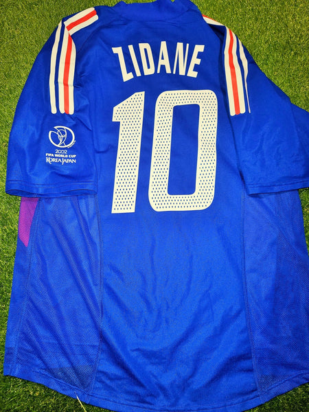 Zidane France 2002 World Cup PLAYER ISSUE Jersey Maillot Shirt Trikot L SKU# 298741 AKU001 foreversoccerjerseys